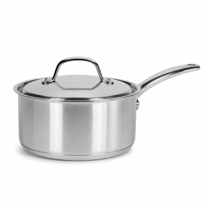 Stainless Steel Saucepan With Lid And Long Handle